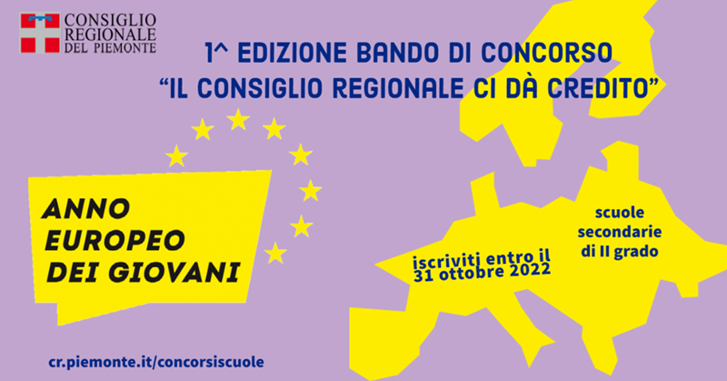 Immagine 1^ edizione bando di Concorso “Il Consiglio regionale ci dà Credito”