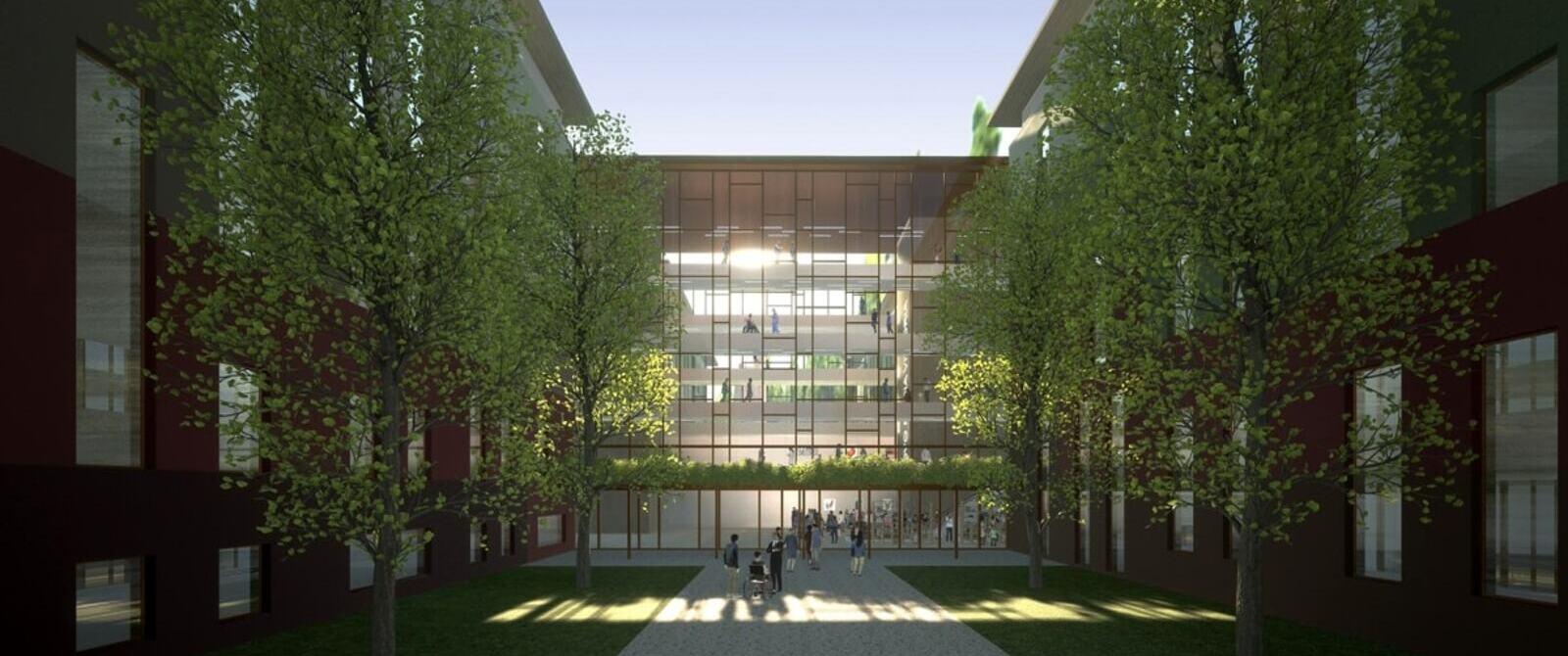 Rendering dell'ospedale Pellerina