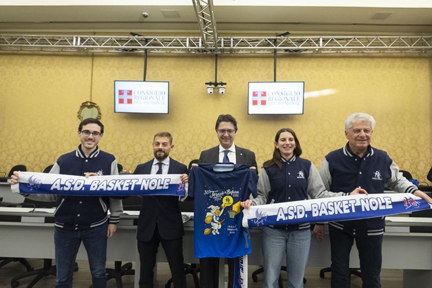 Ricevuta a Palazzo Lascaris l'Asd Basket di Nole (To)