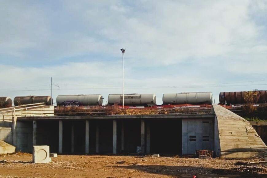 Cantiere per la realizzazione della stazione Sfm5 presso Ospedale S. Luigi