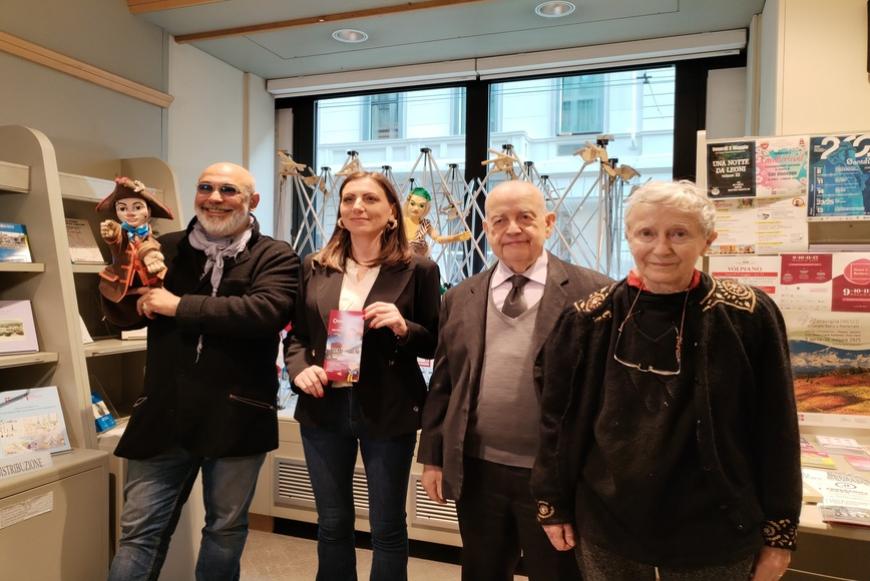 Da sin: Marco Grilli con Gianduja, Valentina Cera, Augusto Grilli, Mariarosa Scalero