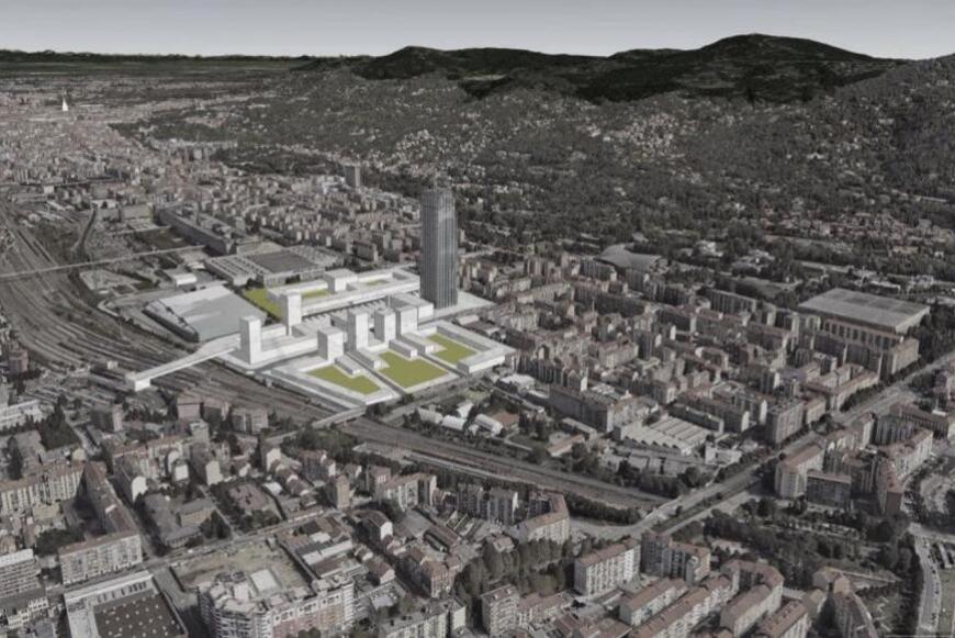 Rendering Parco della Salute di Torino