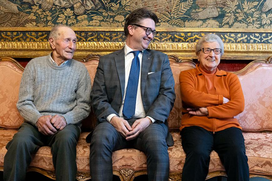Sessantotto anni insieme, per San Valentino ricevuti in Consiglio regionale