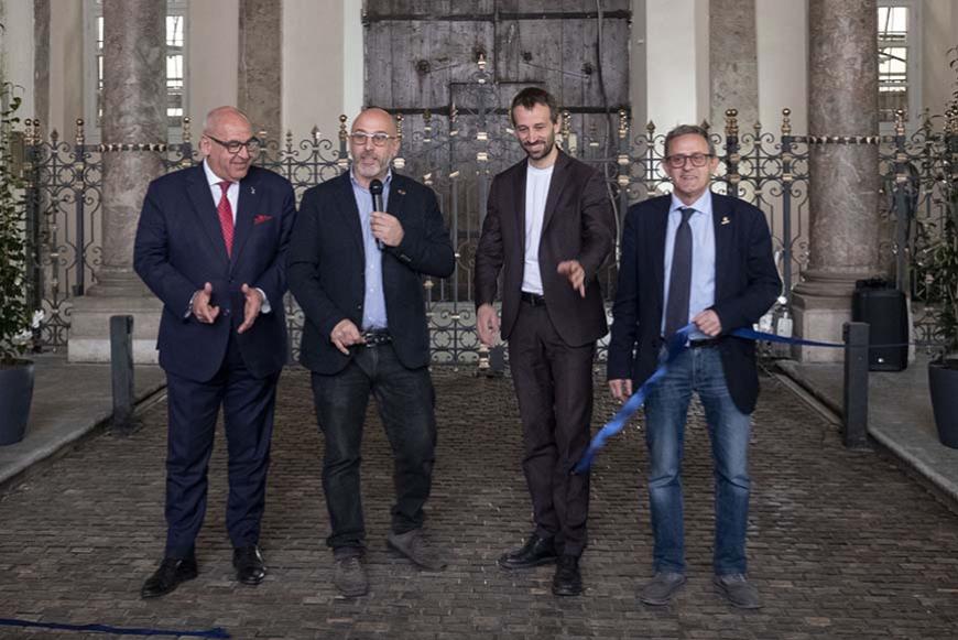 L'inaugurazione dell'atrio appena restaurato