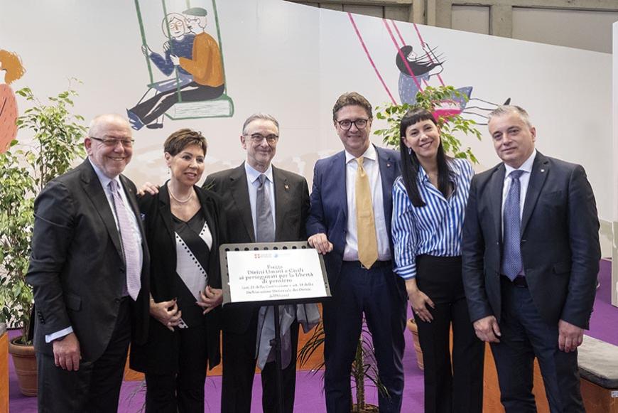 Inaugurazione Piazza dei Diritti Umani al Salone del Libro 2025