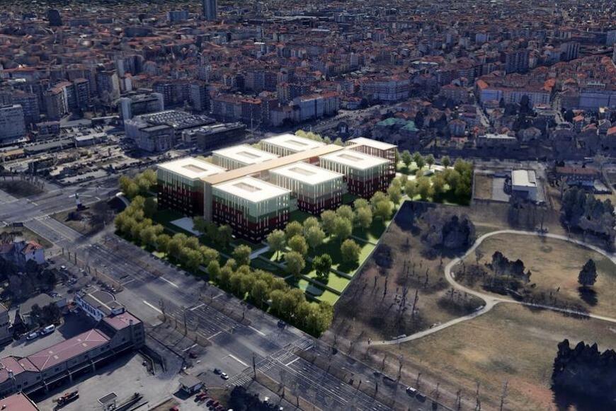 Il rendering dell'ospedale Pellerina Torino