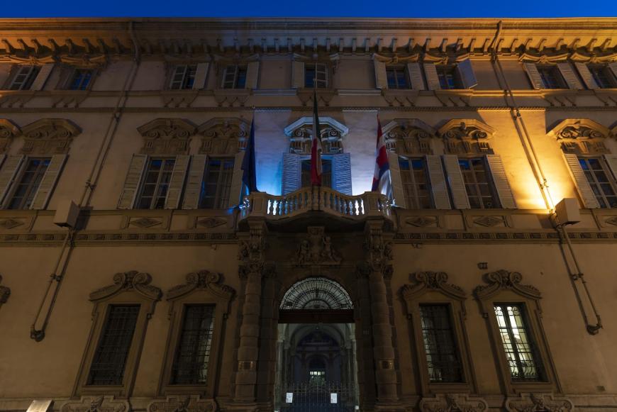 La facciata di Palazzo Lascaris