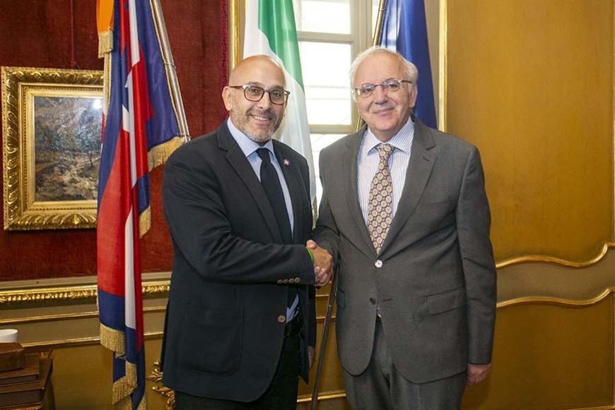 Il presidente Allasia con il neo prefetto di Torino Cafagna 