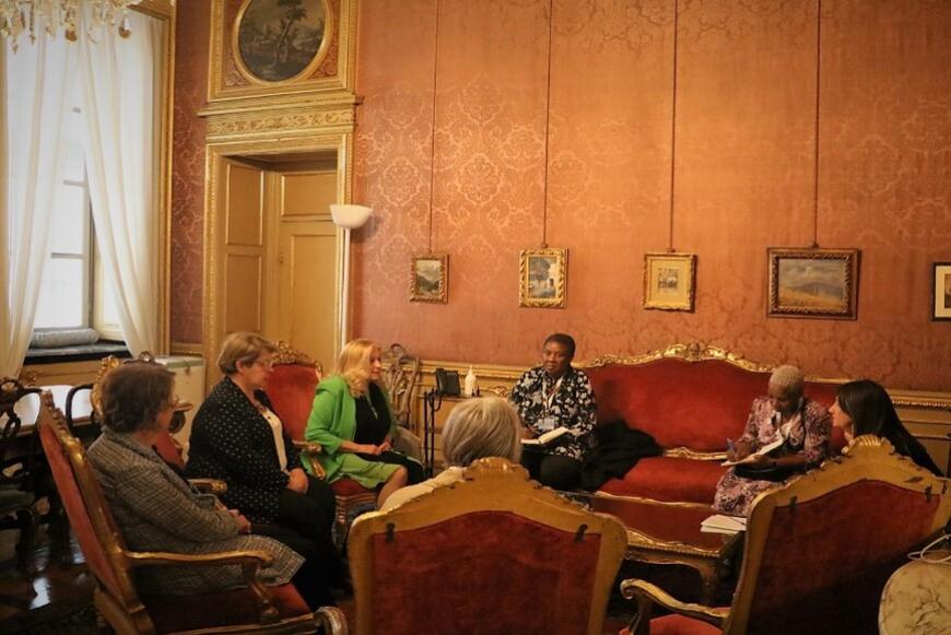 Un momento dell'incontro con la delegazione sudafricana